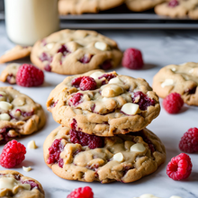 Load image into Gallery viewer, Raspberry &amp; White Chocolate Cookies
